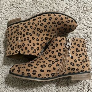 Cat & Jack Brown Leopard Print Kids Boots